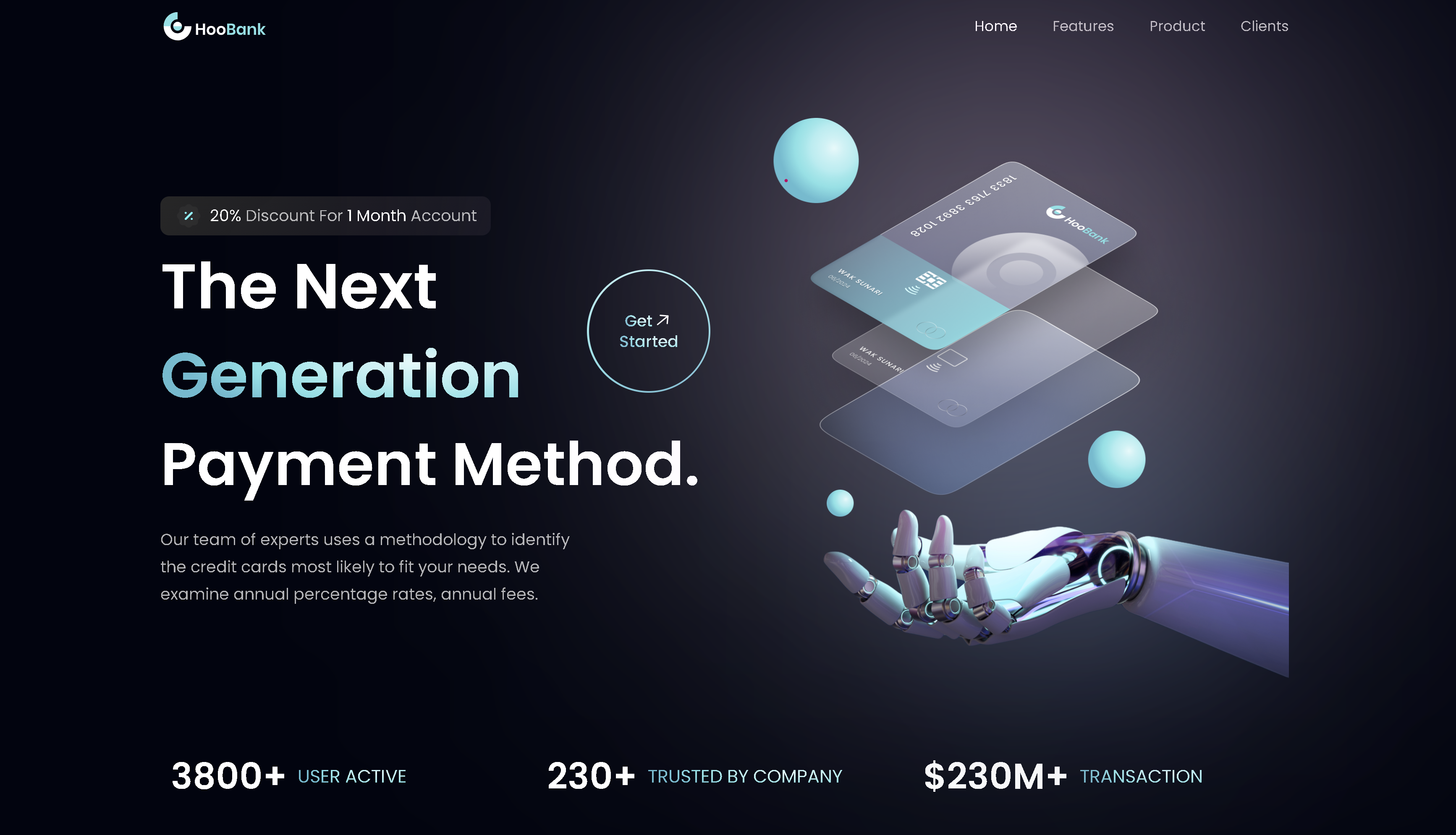 HooBank Landing Page